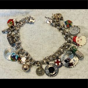 SOLD! like new, Sterling Silver Charm Bracelet